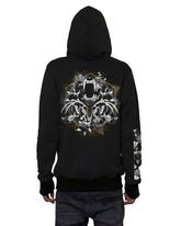 Sabertooth Print Black Hoodie